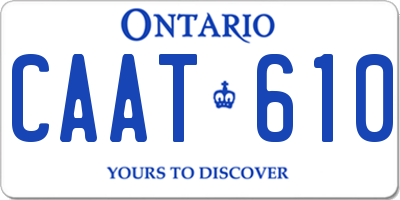 ON license plate CAAT610