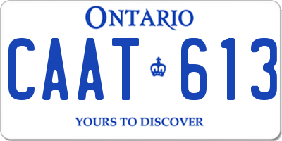 ON license plate CAAT613