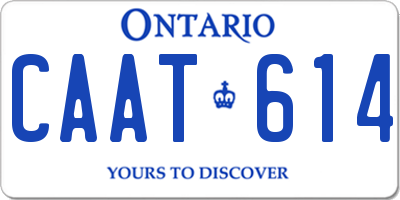 ON license plate CAAT614