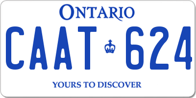 ON license plate CAAT624