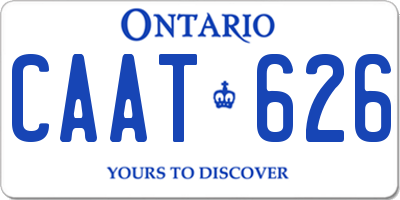 ON license plate CAAT626