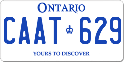 ON license plate CAAT629