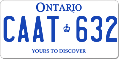 ON license plate CAAT632