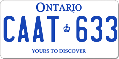 ON license plate CAAT633