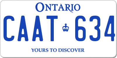 ON license plate CAAT634