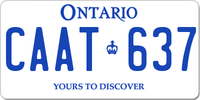 ON license plate CAAT637