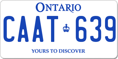 ON license plate CAAT639