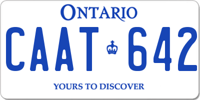 ON license plate CAAT642