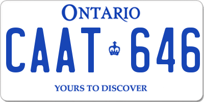 ON license plate CAAT646