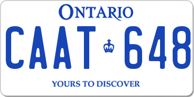 ON license plate CAAT648