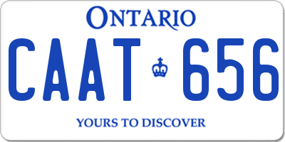 ON license plate CAAT656