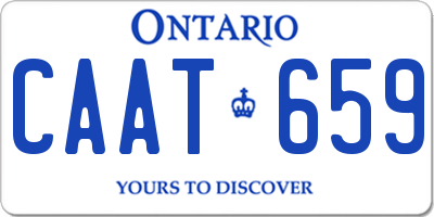 ON license plate CAAT659