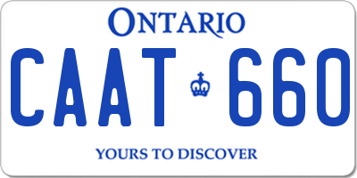 ON license plate CAAT660