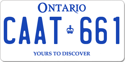 ON license plate CAAT661