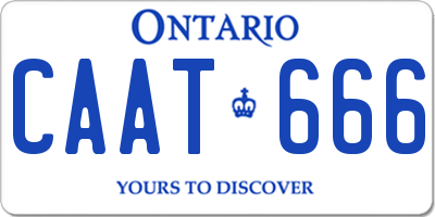 ON license plate CAAT666