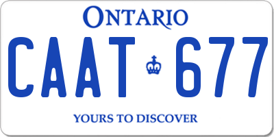 ON license plate CAAT677