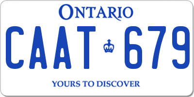 ON license plate CAAT679