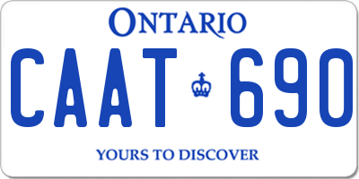 ON license plate CAAT690