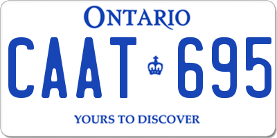 ON license plate CAAT695