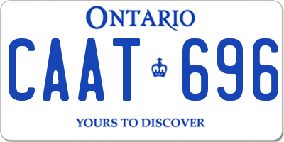 ON license plate CAAT696