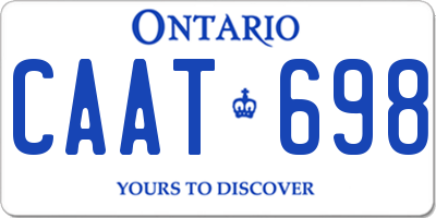 ON license plate CAAT698