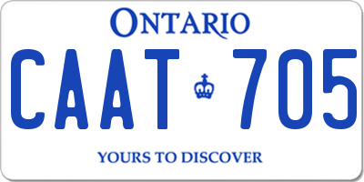 ON license plate CAAT705