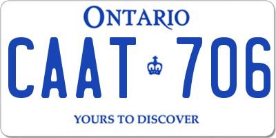 ON license plate CAAT706