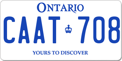 ON license plate CAAT708