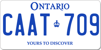 ON license plate CAAT709