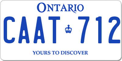 ON license plate CAAT712