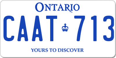 ON license plate CAAT713