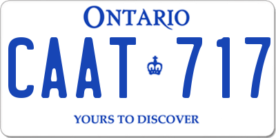 ON license plate CAAT717