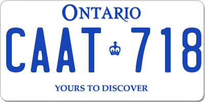 ON license plate CAAT718