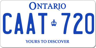 ON license plate CAAT720