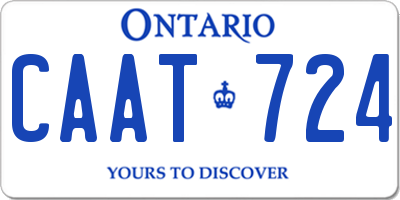 ON license plate CAAT724