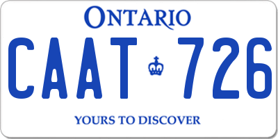 ON license plate CAAT726