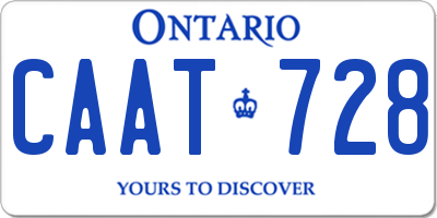 ON license plate CAAT728