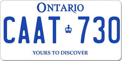 ON license plate CAAT730