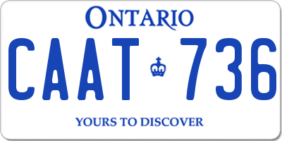 ON license plate CAAT736