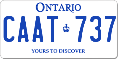 ON license plate CAAT737