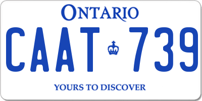 ON license plate CAAT739