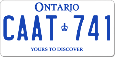 ON license plate CAAT741