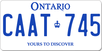 ON license plate CAAT745