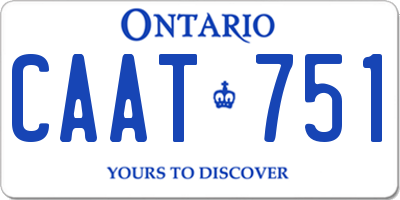 ON license plate CAAT751