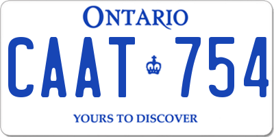 ON license plate CAAT754