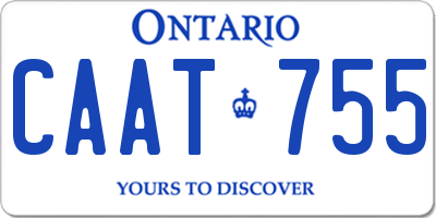 ON license plate CAAT755