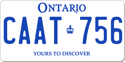 ON license plate CAAT756