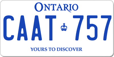 ON license plate CAAT757