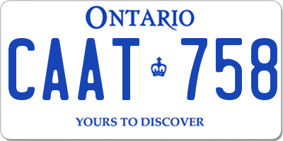 ON license plate CAAT758