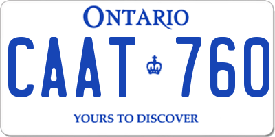 ON license plate CAAT760